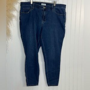 Plus Size Ava & Viv Women's Dark Blue Denim Jegging Jeans-18W